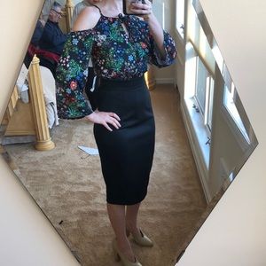 Alexia Admor floral dress cold shoulder